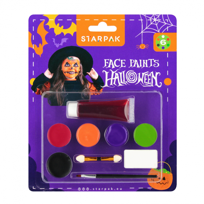 Gesichtsfarben 6 Farben Halloween