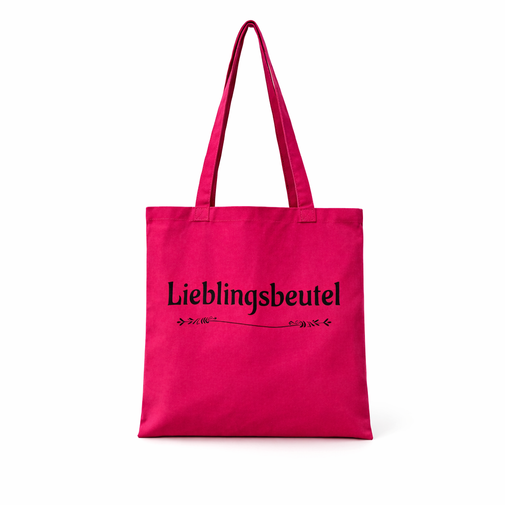 Baumwolltasche mit Aufschrift Lieblingsbeutel