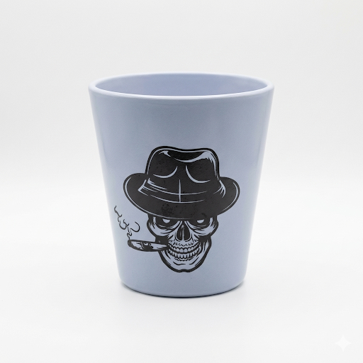 Blumentopf mit Motiv Bad Boy Skull